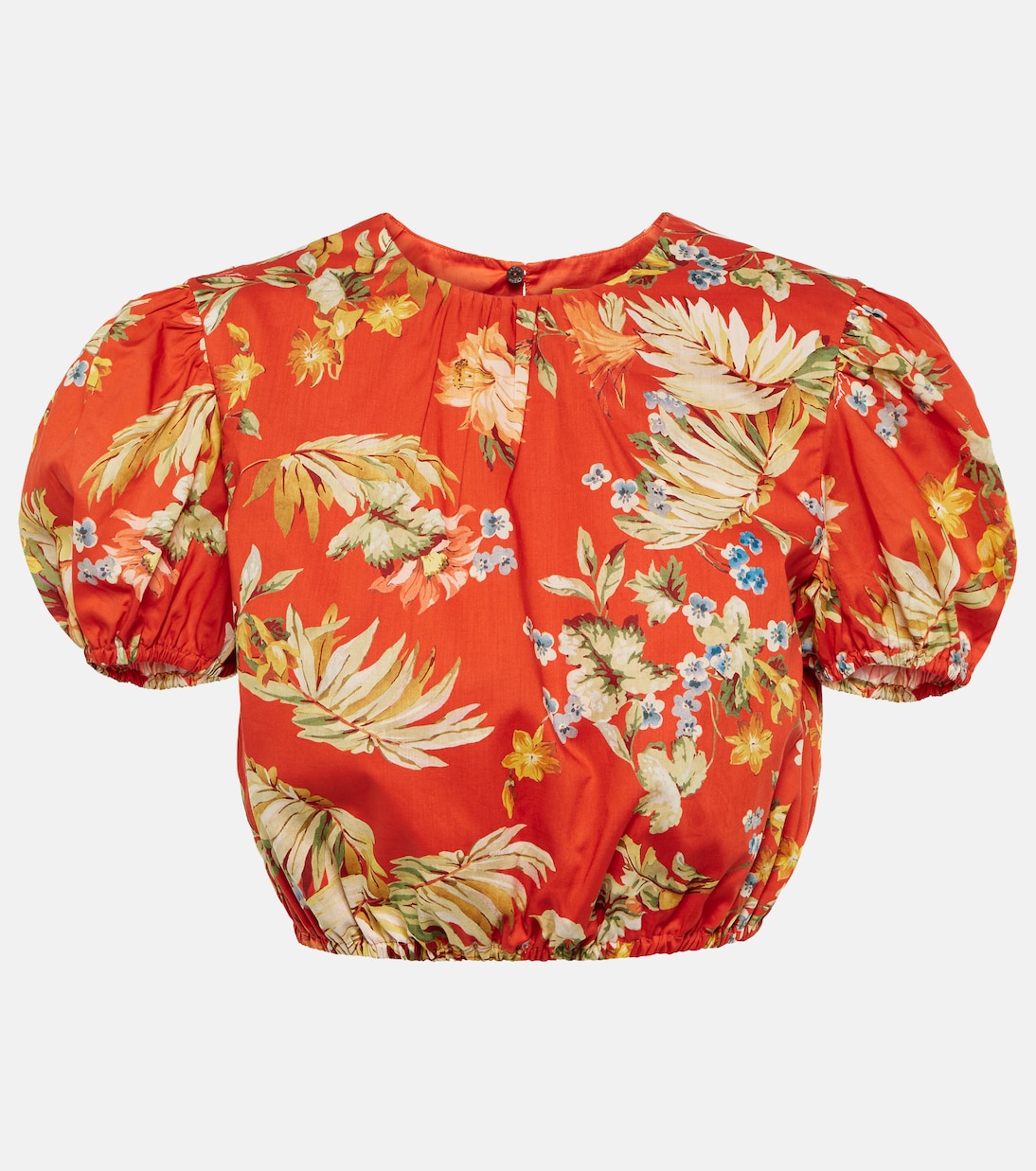 Vacation Cropped-Top Hydra aus Baumwolle | Erdem