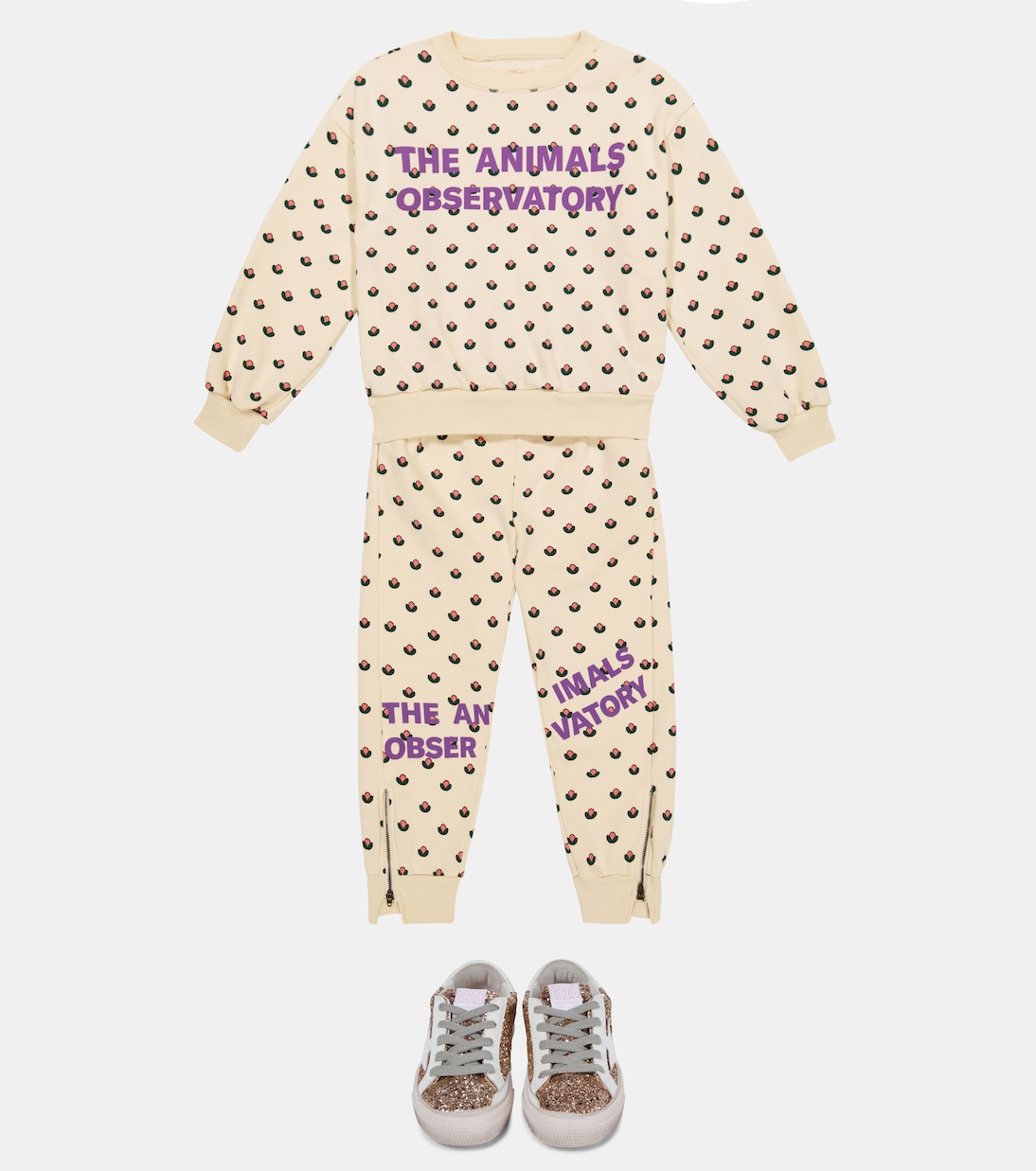 Panther printed cotton sweatpants | The Animals Observatory