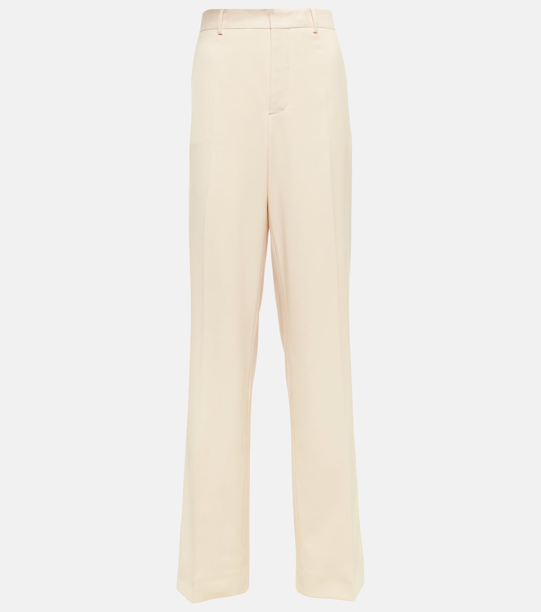 x Lotta Volkova Low-rise wool straight pants | Jean Paul Gaultier