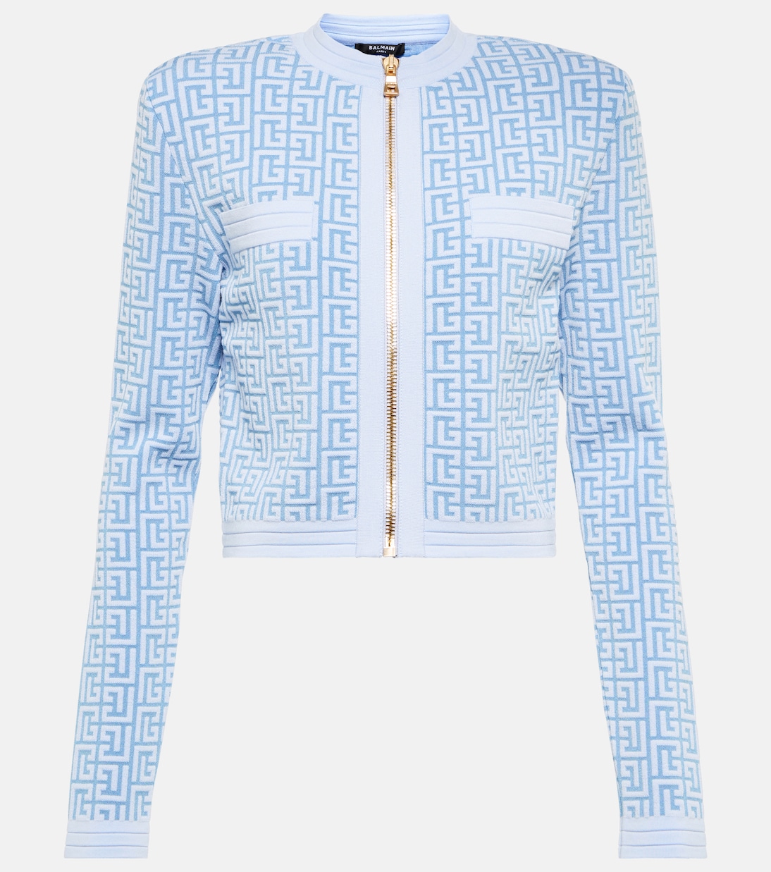 Cardigan Monogram aus Jacquard-Strick | Balmain