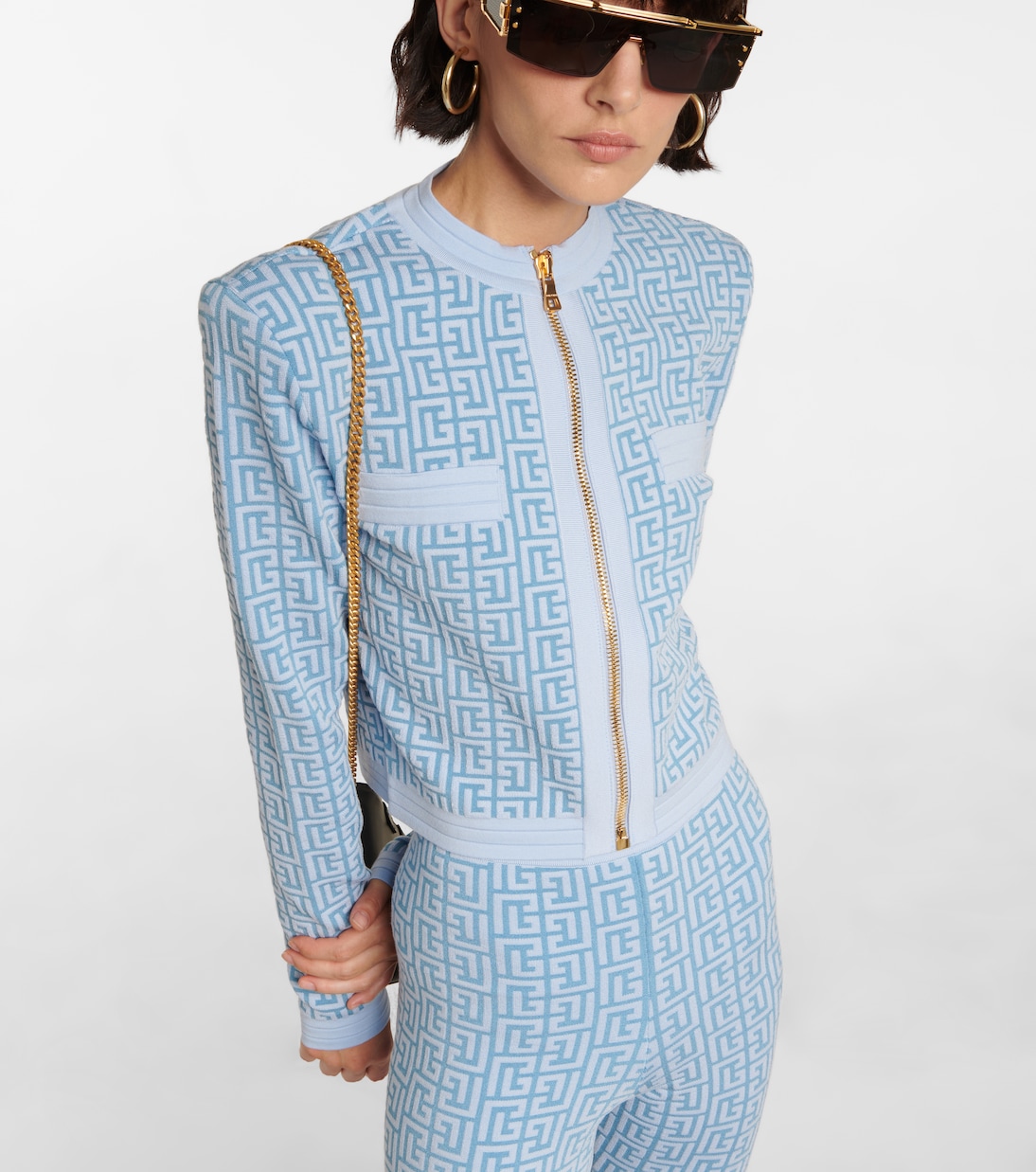 Cardigan Monogram aus Jacquard-Strick | Balmain