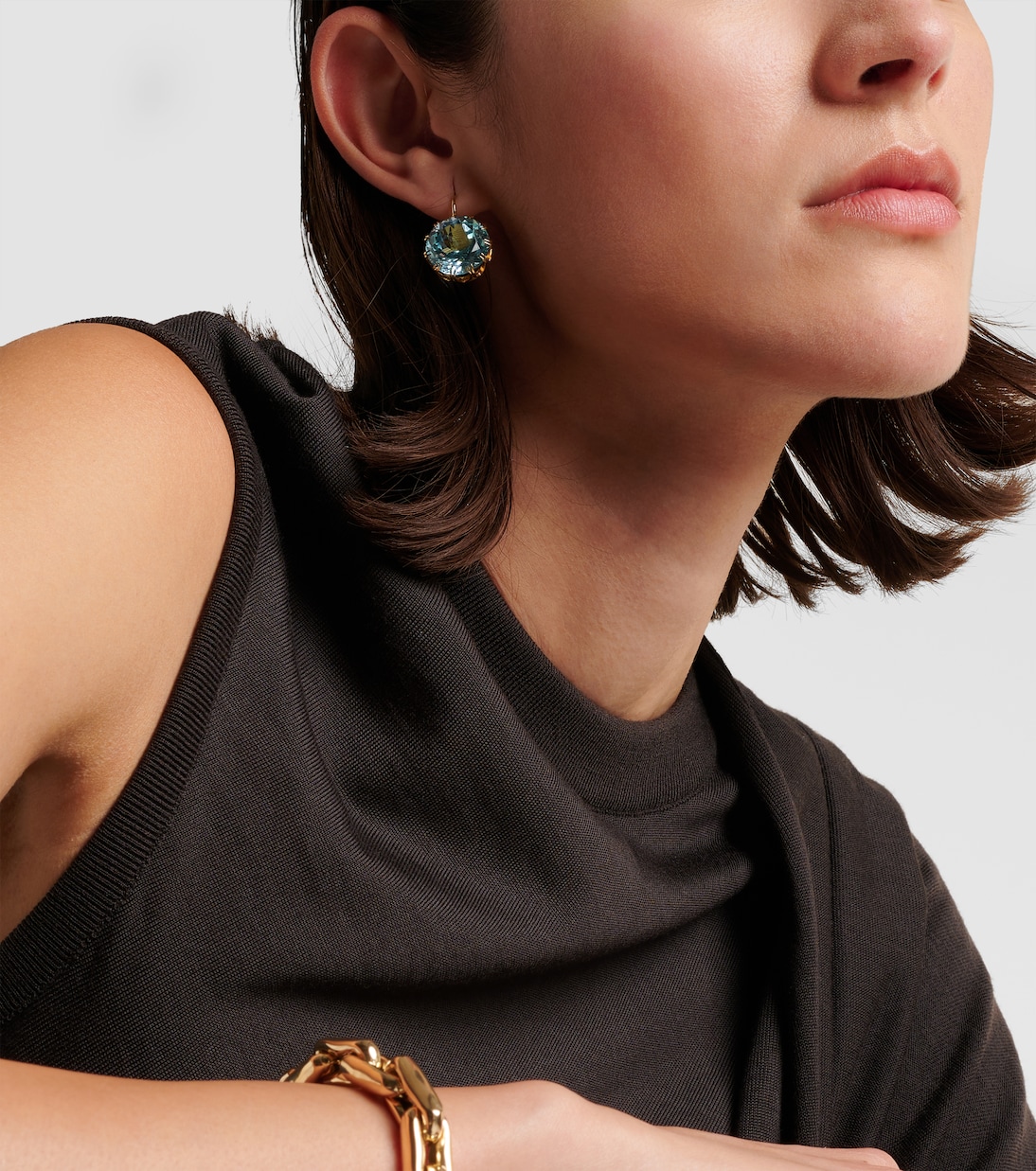 Boucles d'oreilles en or 18 ct et topaze | Ileana Makri