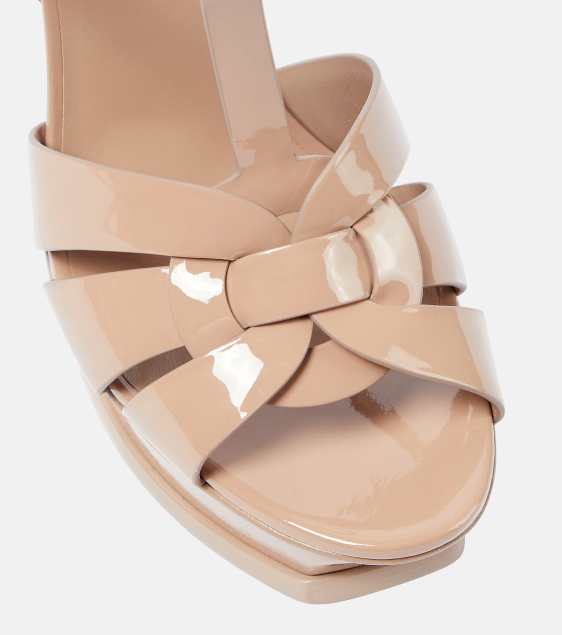 Tribute 135 patent leather platform sandals | Saint Laurent