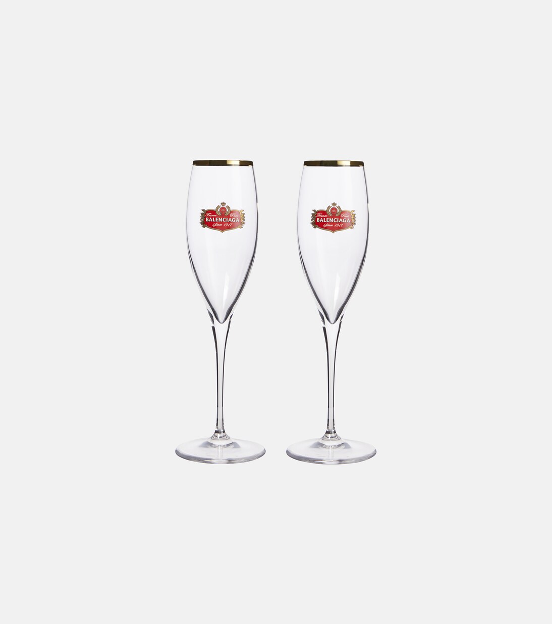 Set of 2 champagne flute glasses | Balenciaga