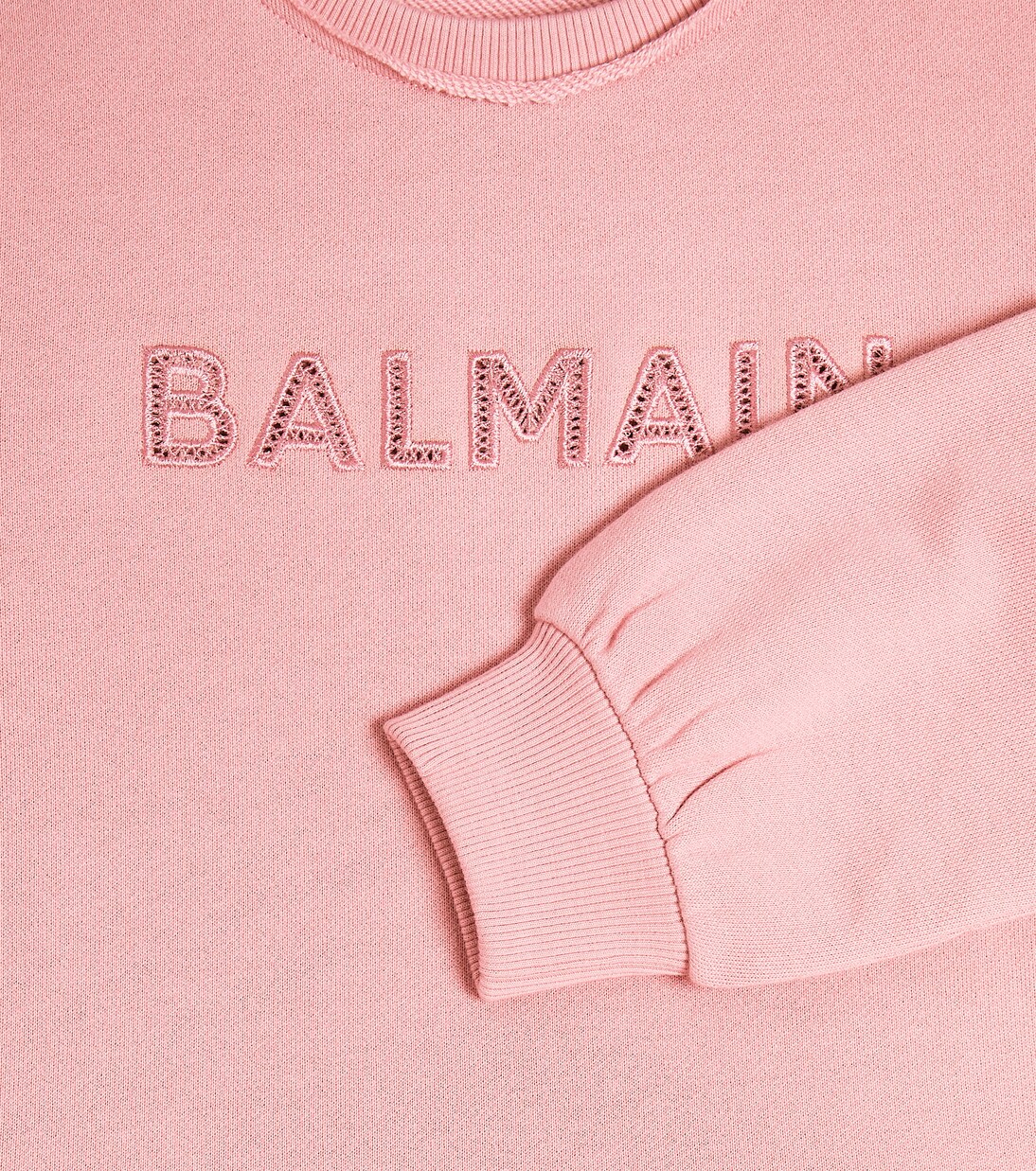 Logo cotton sweatshirt dress | Balmain Kids