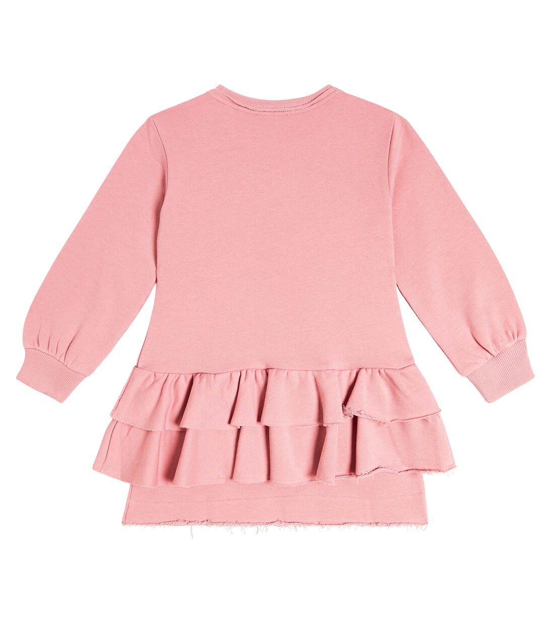 Logo cotton sweatshirt dress | Balmain Kids