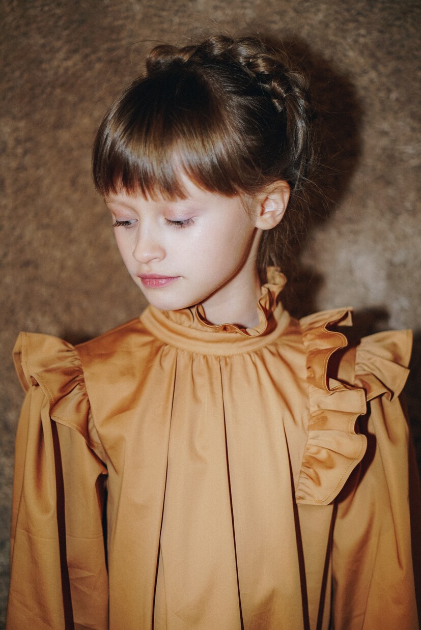 Ruffled cotton-blend dress | Paade Mode