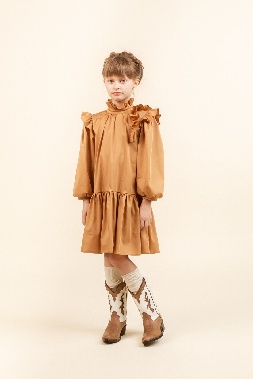 Ruffled cotton-blend dress | Paade Mode