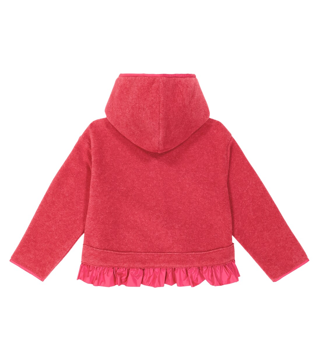 Ruffle-trimmed fleece hoodie | Il Gufo