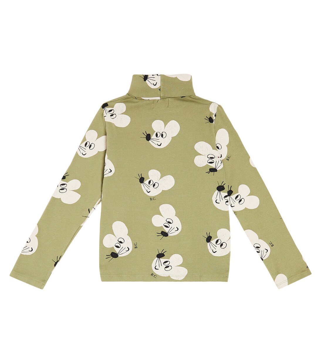 Printed cotton-blend turtleneck top | Bobo Choses