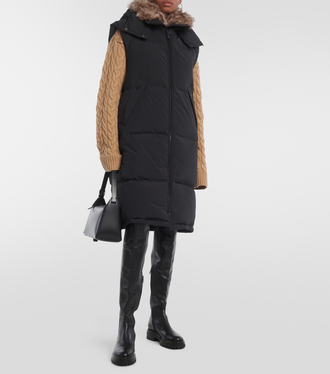 Daunenweste mit Shearling | Yves Salomon