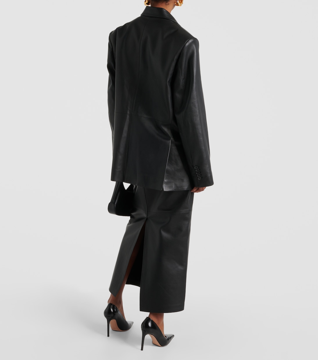 Oversize-Blazer aus Leder | Wardrobe.NYC