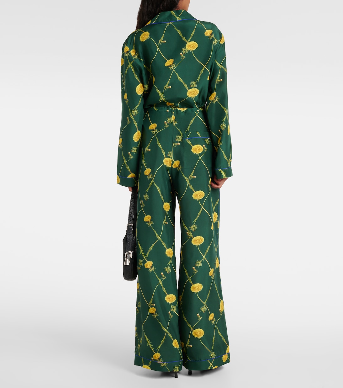 Pantalon de pyjama en soie à fleurs | Burberry