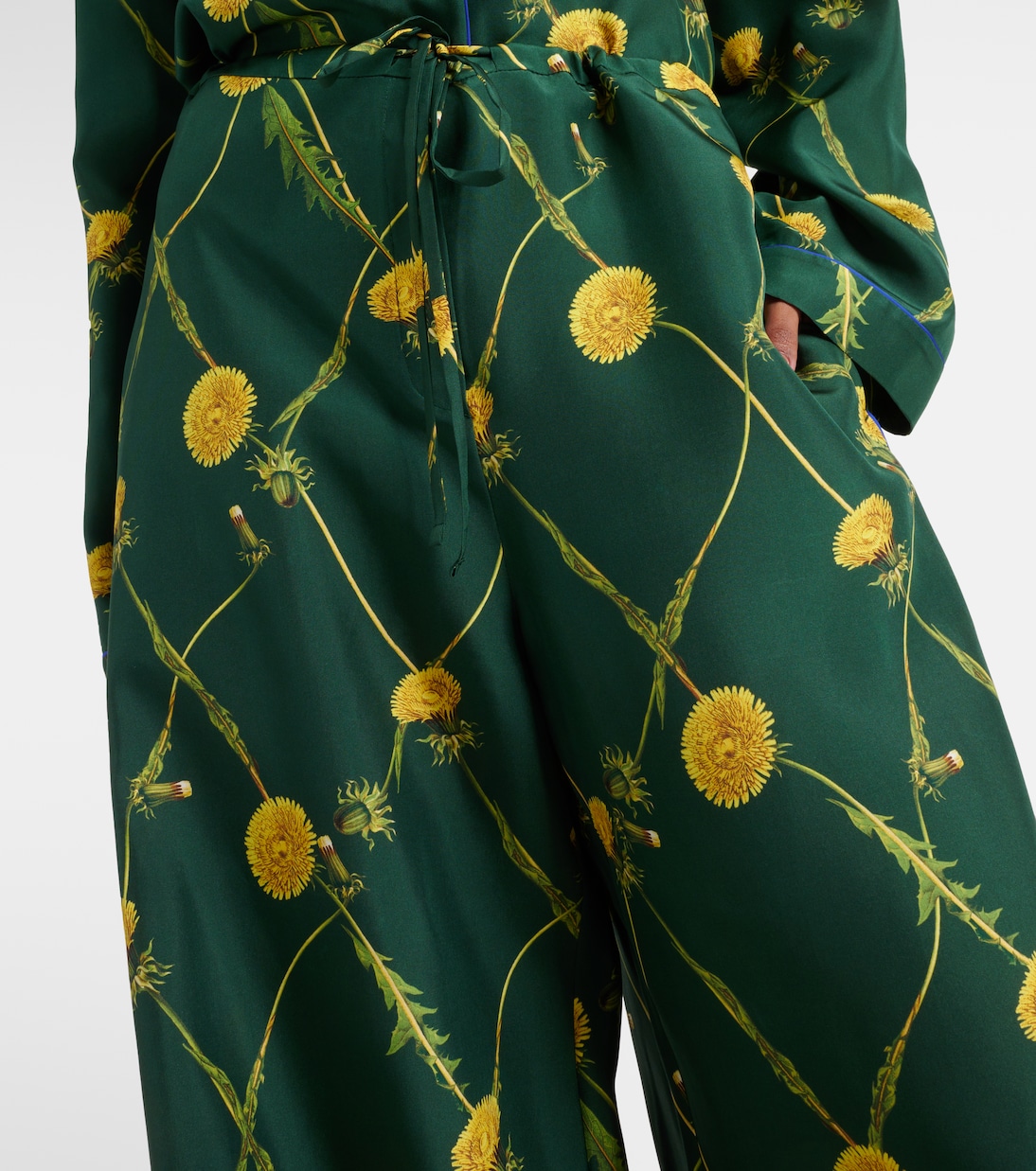 Pantalon de pyjama en soie à fleurs | Burberry