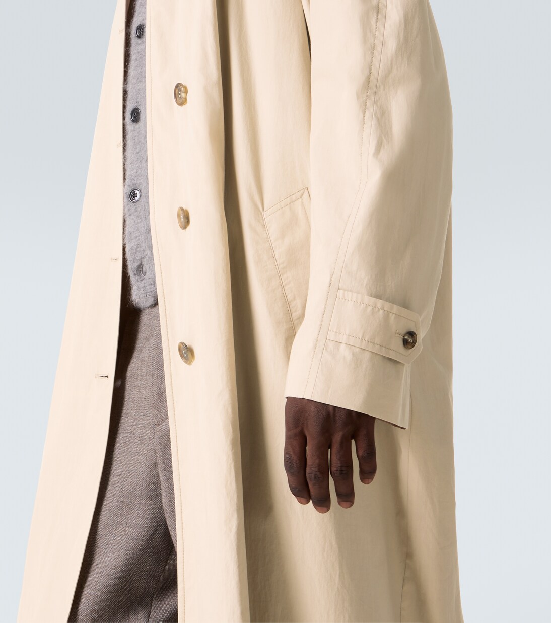 Gabardina de algodón con logo | Miu Miu