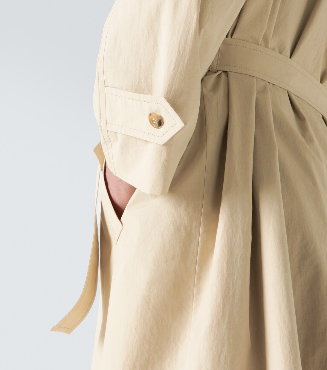 Gabardina de algodón con logo | Miu Miu