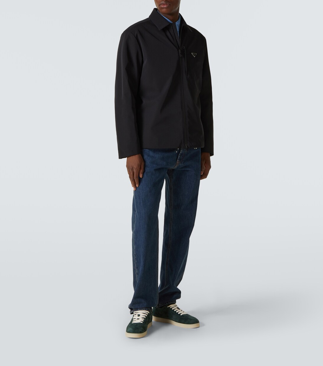 Baskets en daim à logo | Prada