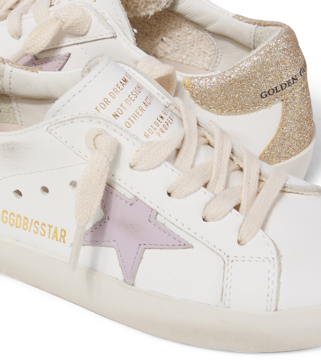 Super-Star glitter leather sneakers | Golden Goose Kids