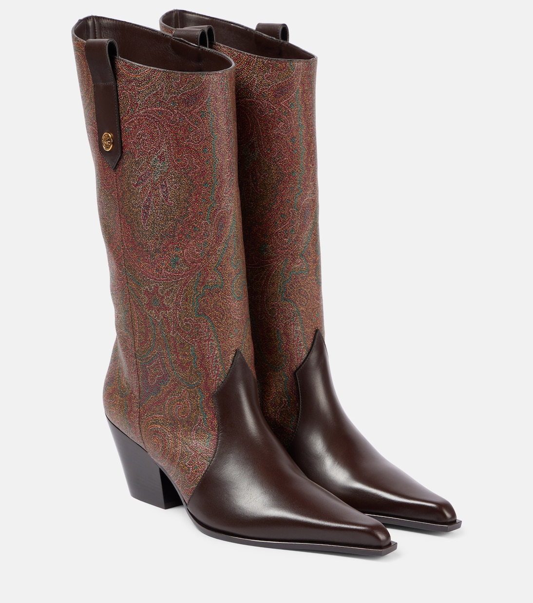 Paisley coated canvas knee-high boots | Etro