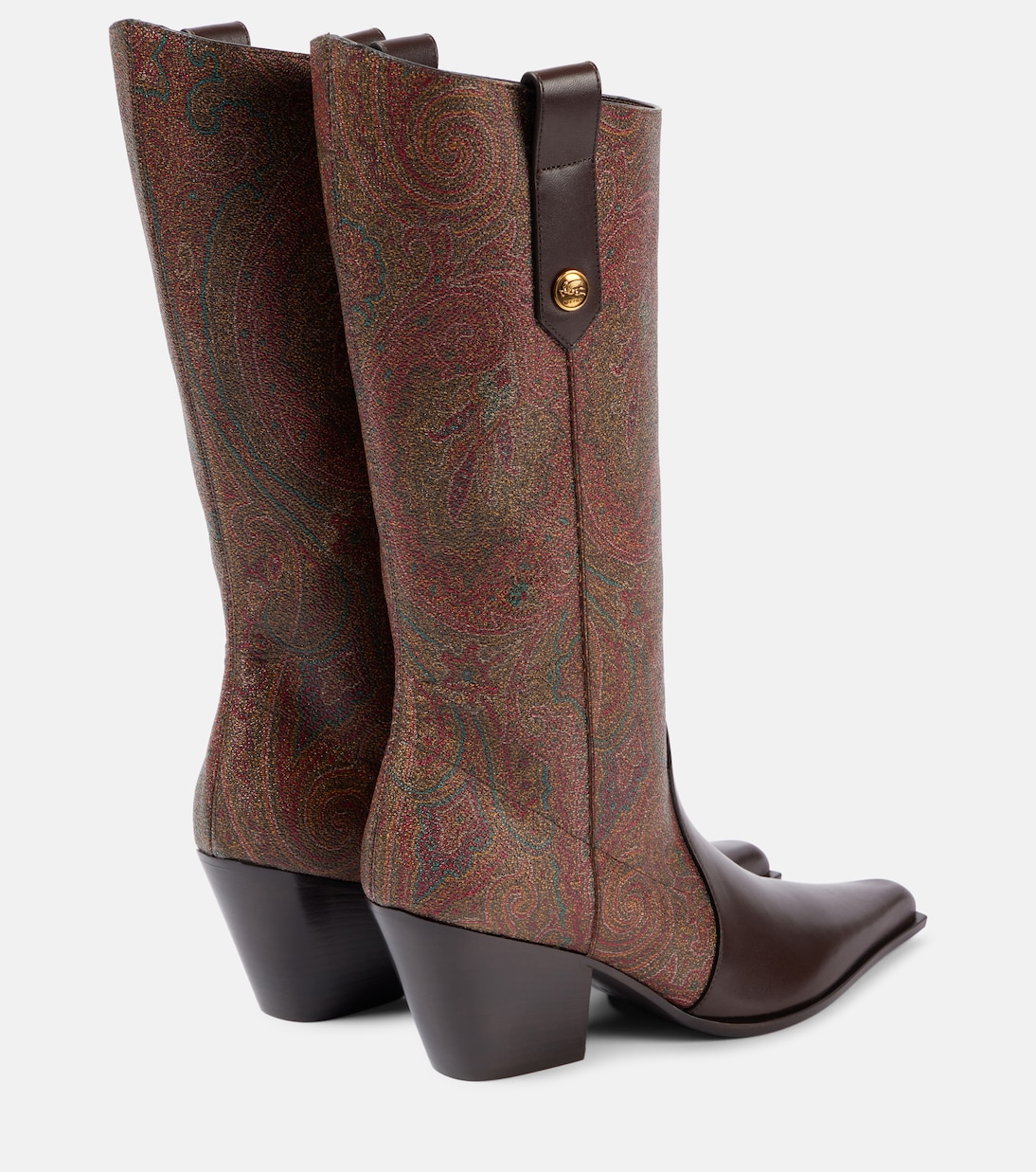 Paisley coated canvas knee-high boots | Etro