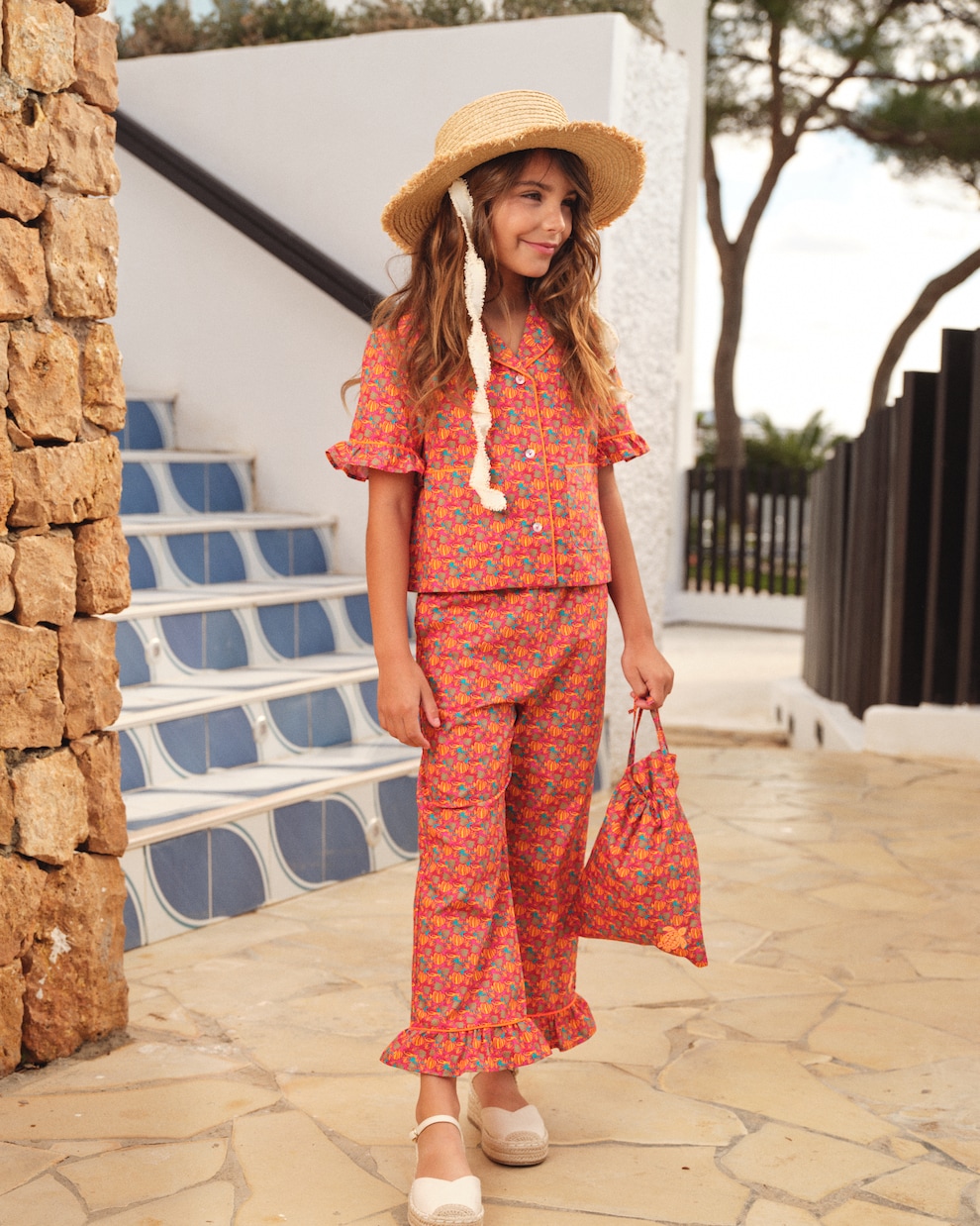 Ensemble de pantalon et chemise Gyjama en coton | Vilebrequin Kids