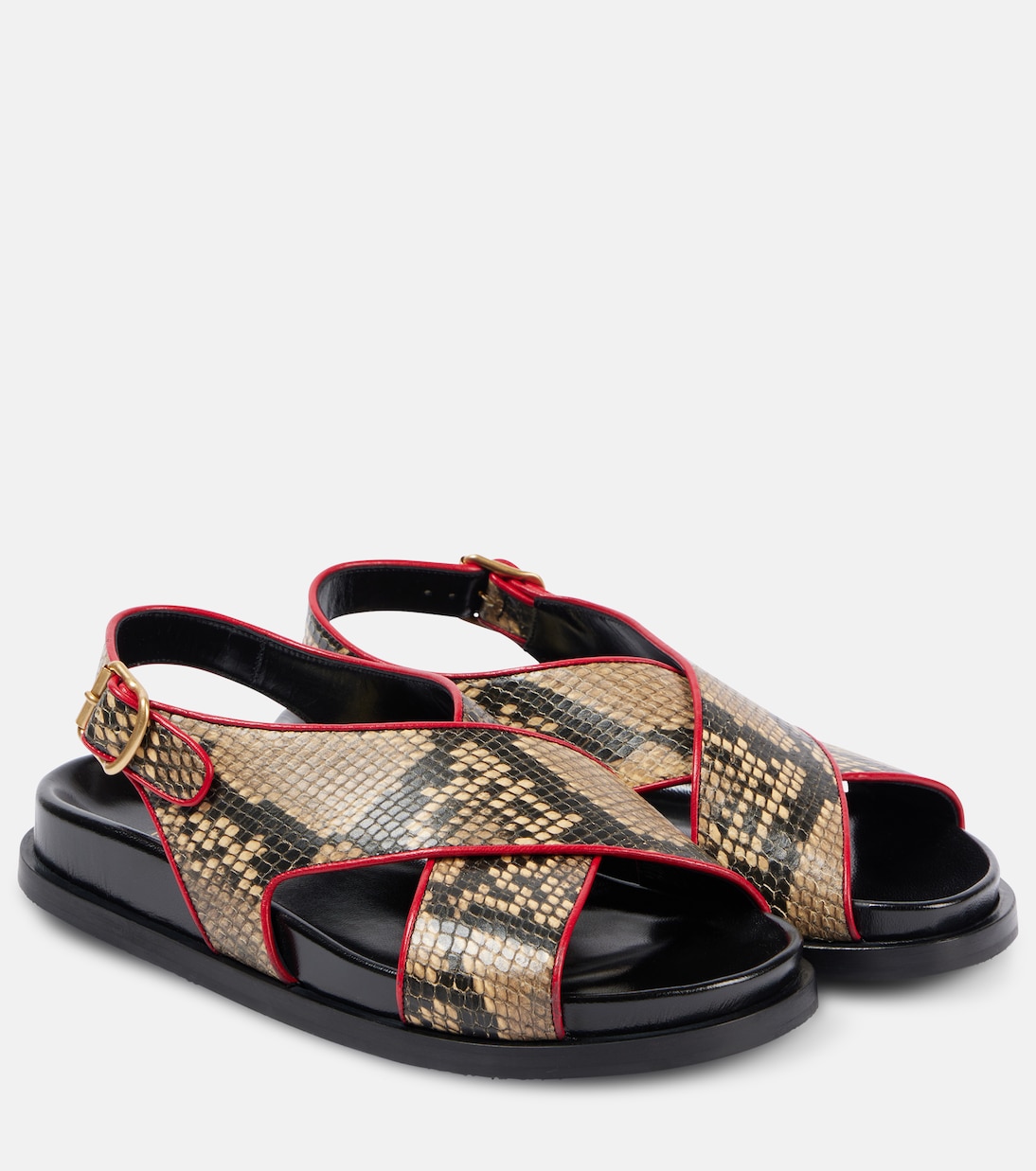 Slingback-Sandalen aus Leder | Dries Van Noten