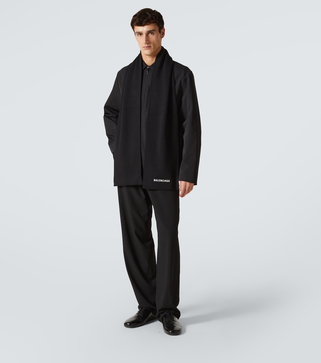 Logo wool-blend scarf | Balenciaga