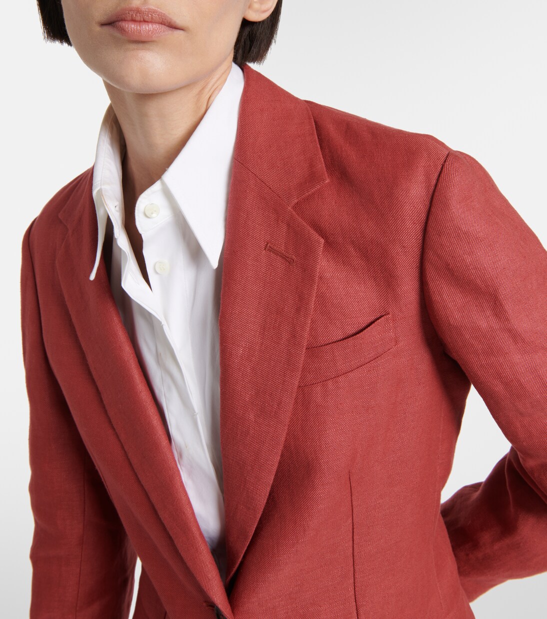 Hemp and linen gabardine blazer | Brunello Cucinelli