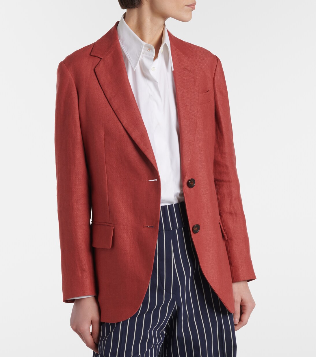 Hemp and linen gabardine blazer | Brunello Cucinelli