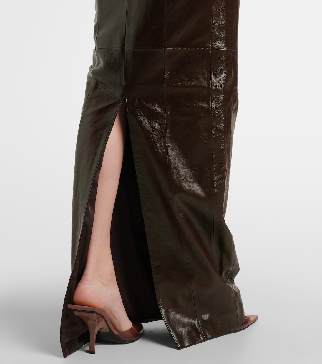 Robe longue Rochelle en cuir | The New Arrivals Ilkyaz Ozel