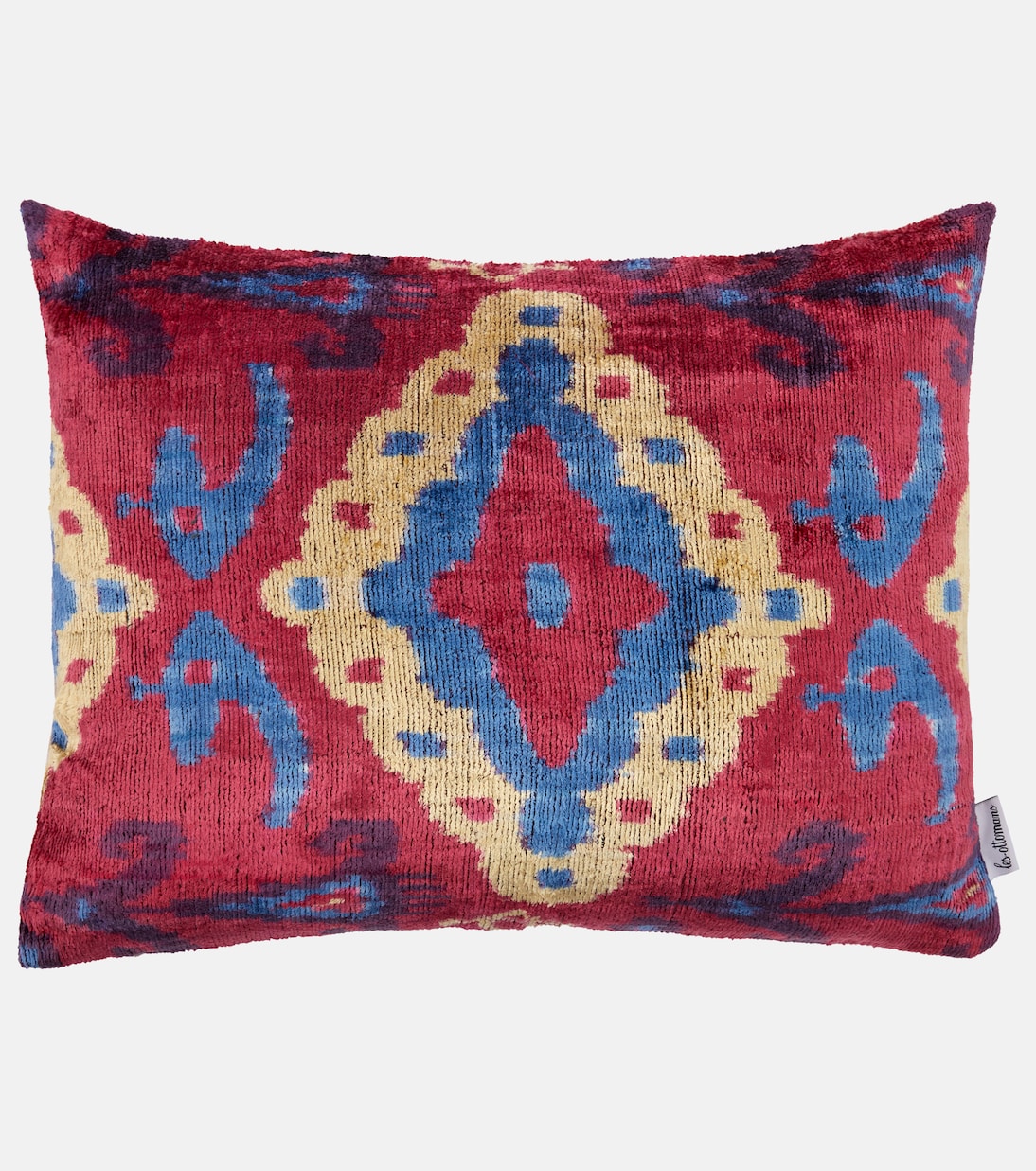 Patterned velvet cushion | Les-Ottomans