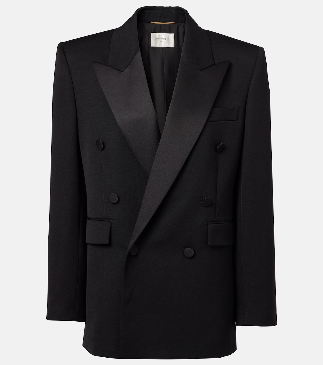 Satin-trimmed wool tuxedo jacket | Saint Laurent