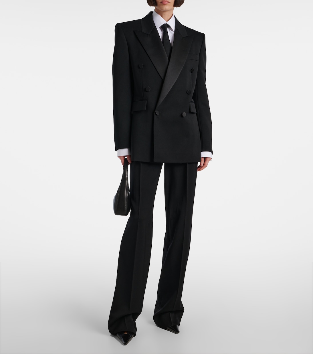 Satin-trimmed wool tuxedo jacket | Saint Laurent