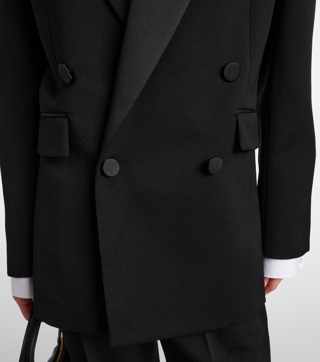 Satin-trimmed wool tuxedo jacket | Saint Laurent