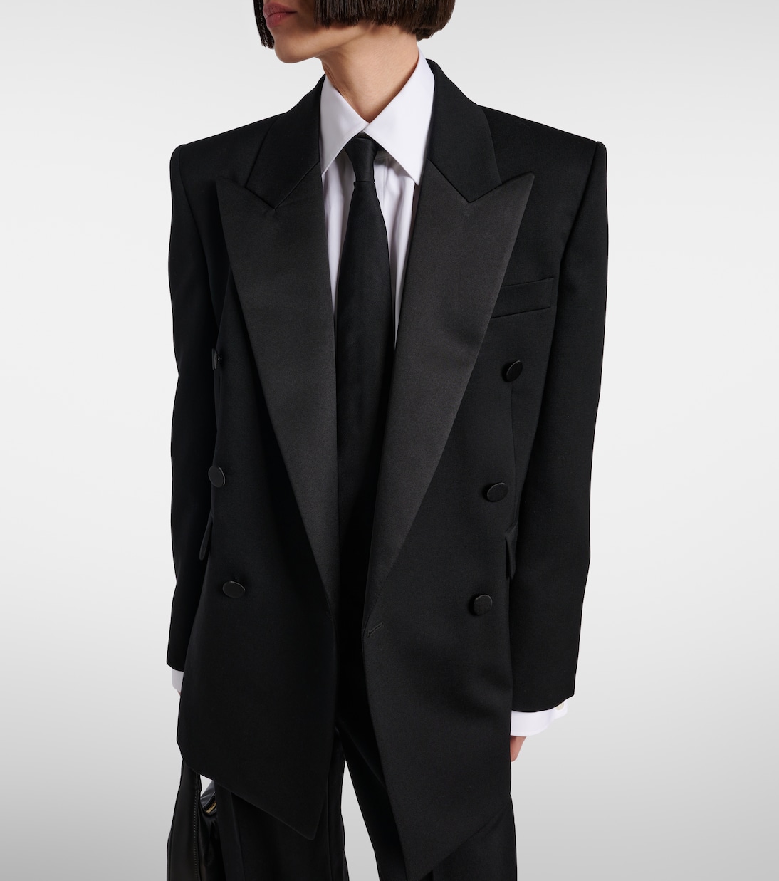 Satin-trimmed wool tuxedo jacket | Saint Laurent