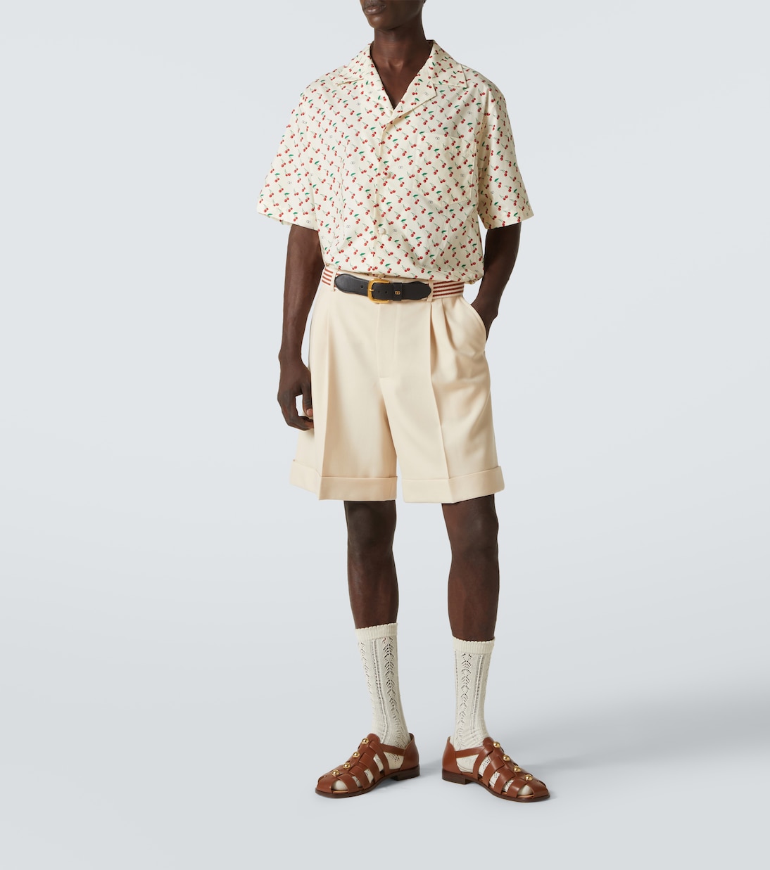 Camisa bowling Cherryfic de popelín de algodón | Valentino