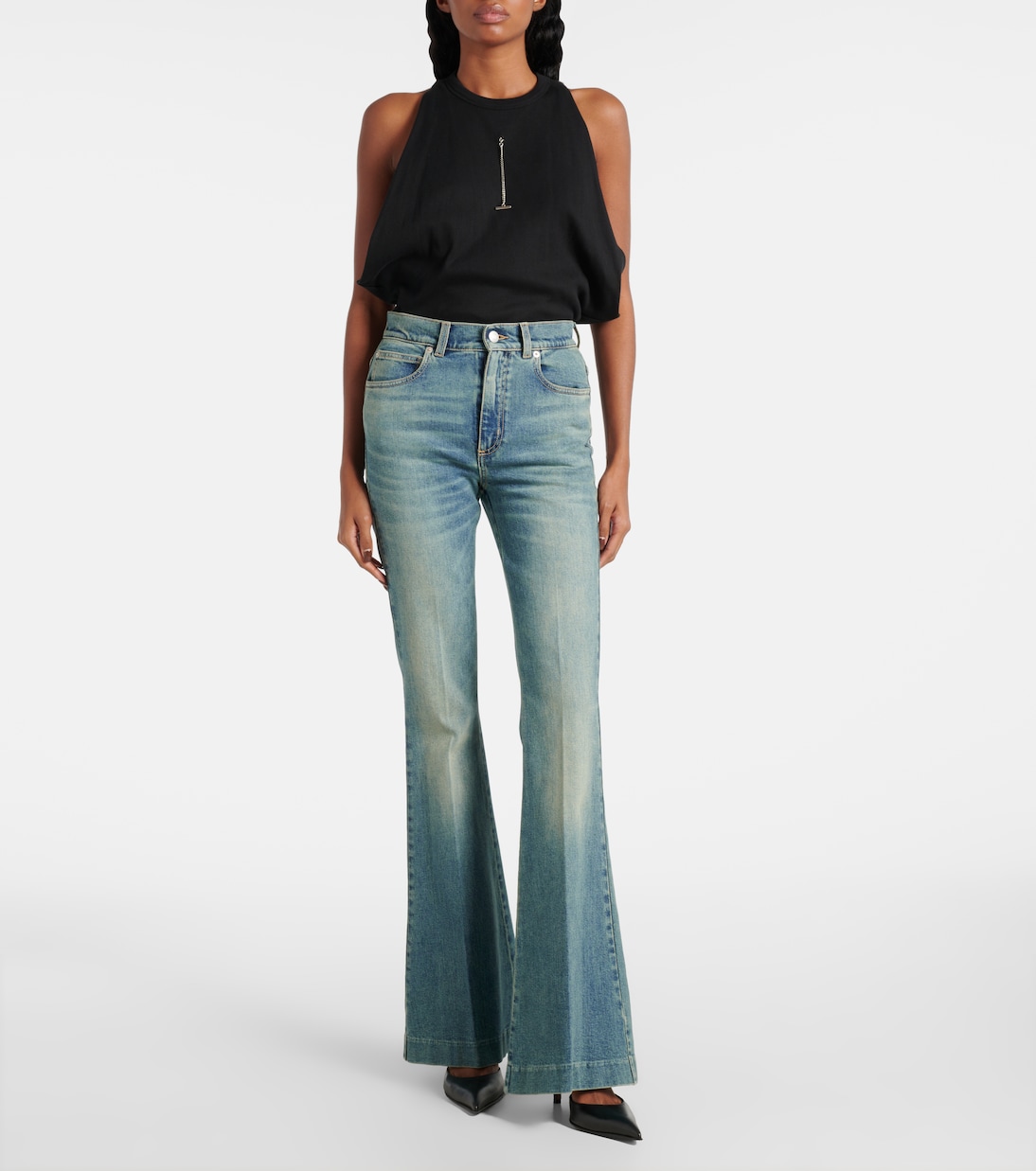 Faded flared jeans | McQueen