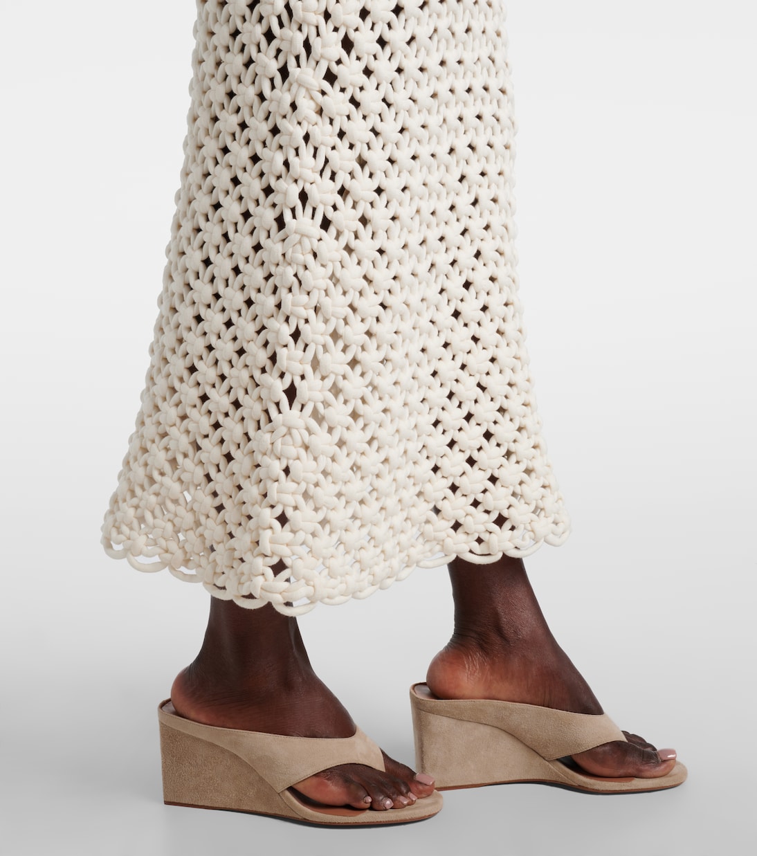 Maxikleid aus Häkelstrick | Alaïa