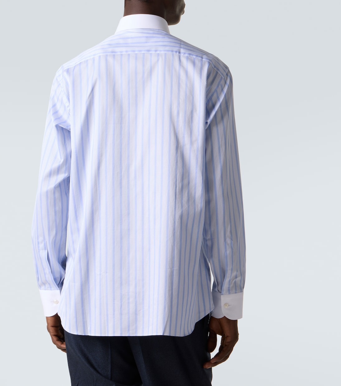 Camisa de popelín de algodón a rayas | Brioni