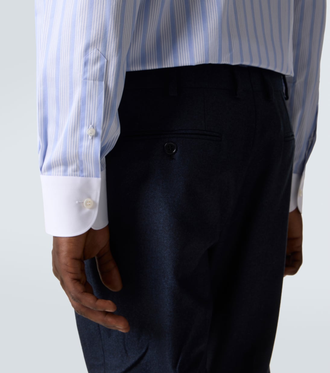 Camisa de popelín de algodón a rayas | Brioni