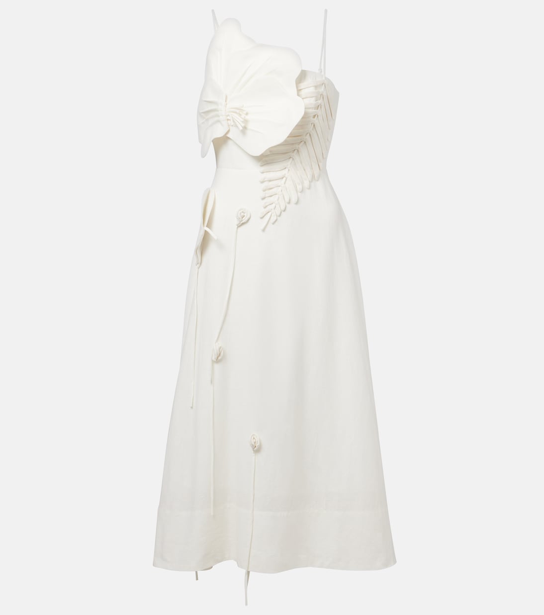 Midikleid aus einem Leinengemisch | Farm Rio