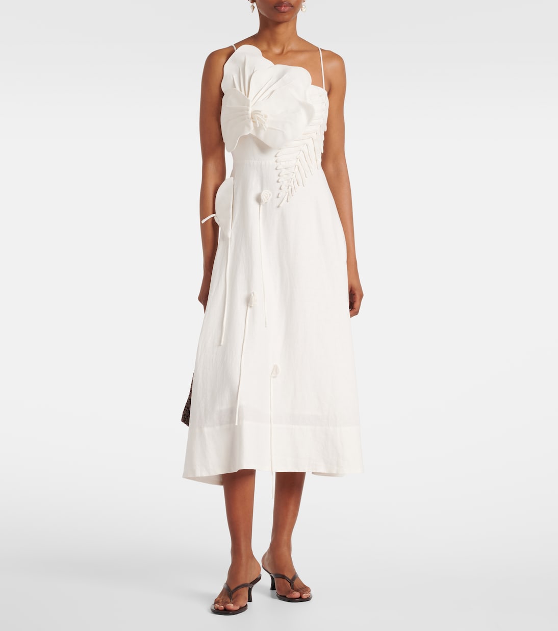 Midikleid aus einem Leinengemisch | Farm Rio