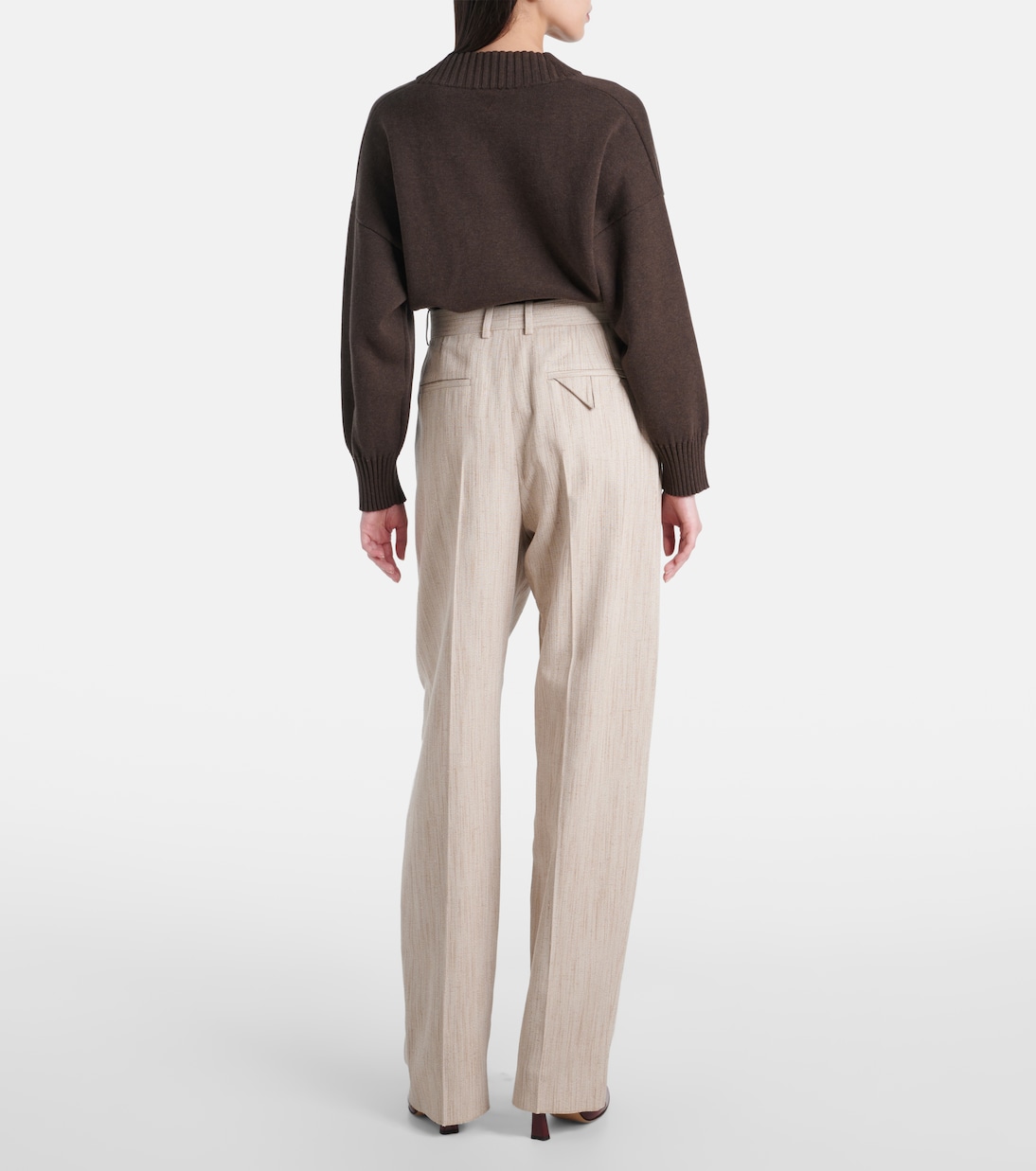 Pantalon tapered à taille haute | Bottega Veneta