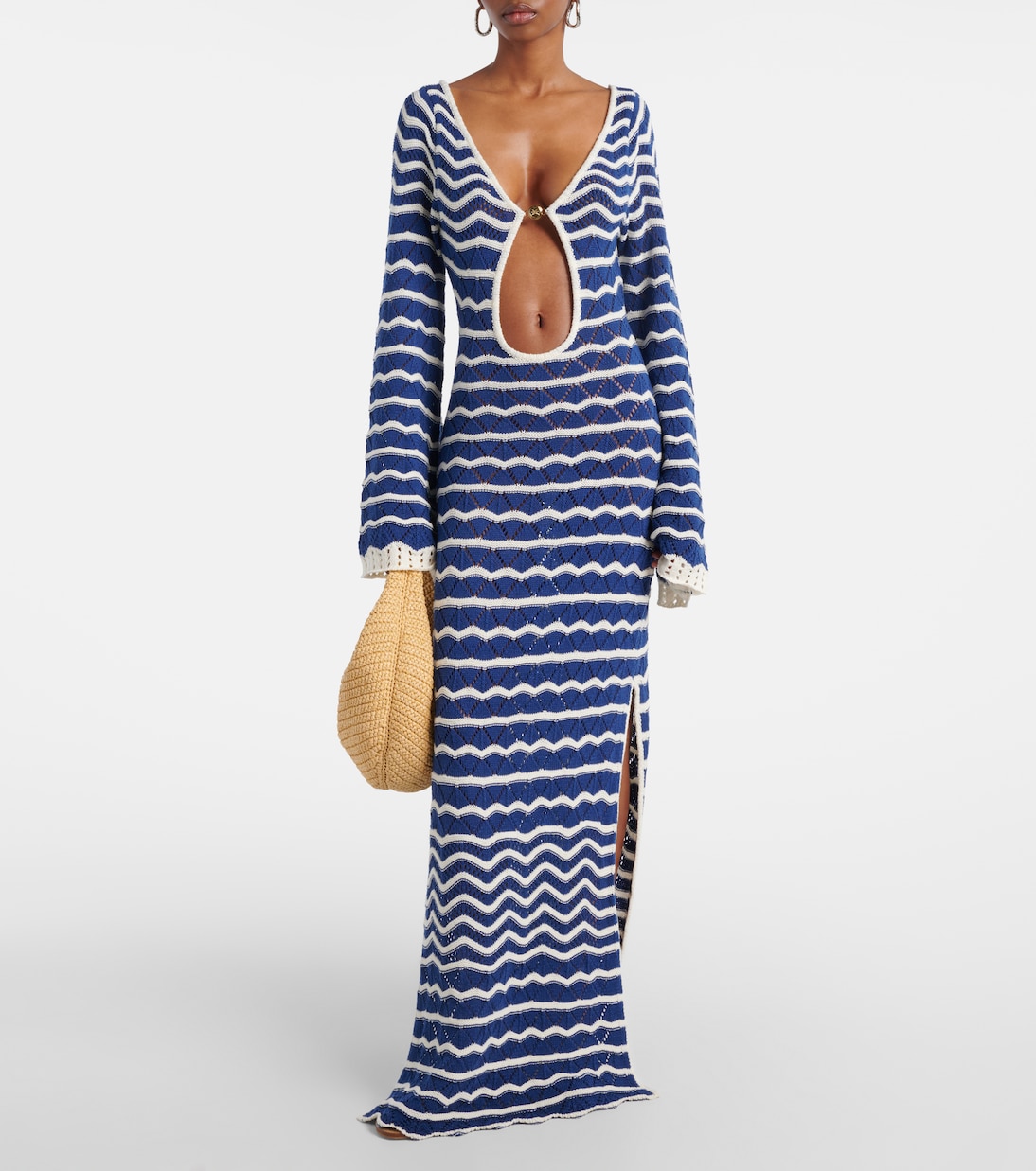 Vestido largo Rey en mezcla de algodón | Bananhot