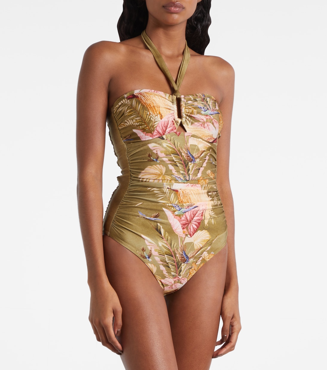 Ascension floral ruched swimsuit | Zimmermann