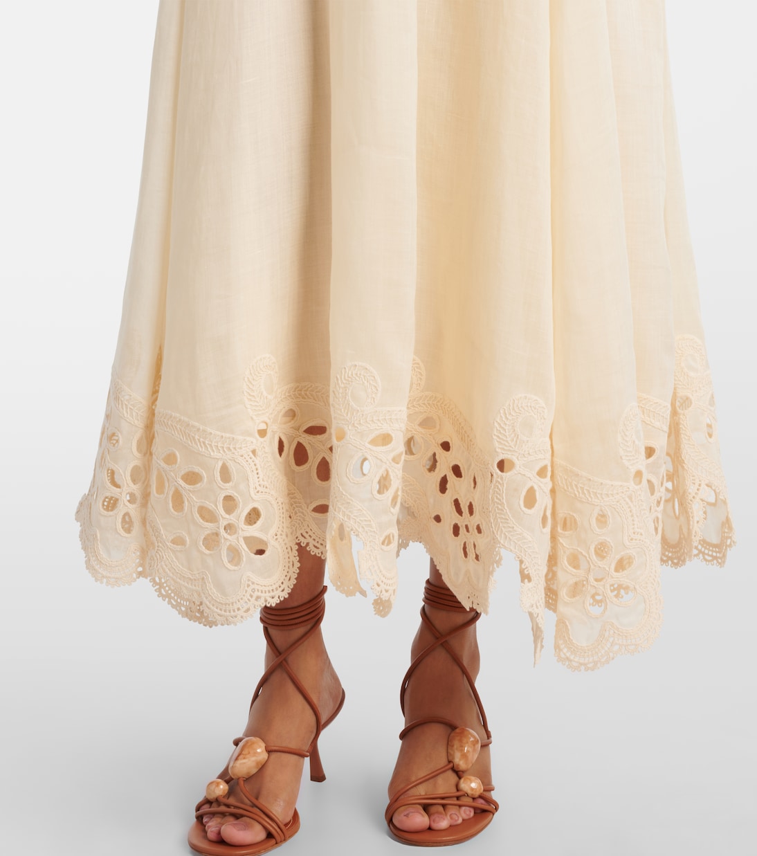 Vestido largo Coco de ramio bordado | Zimmermann