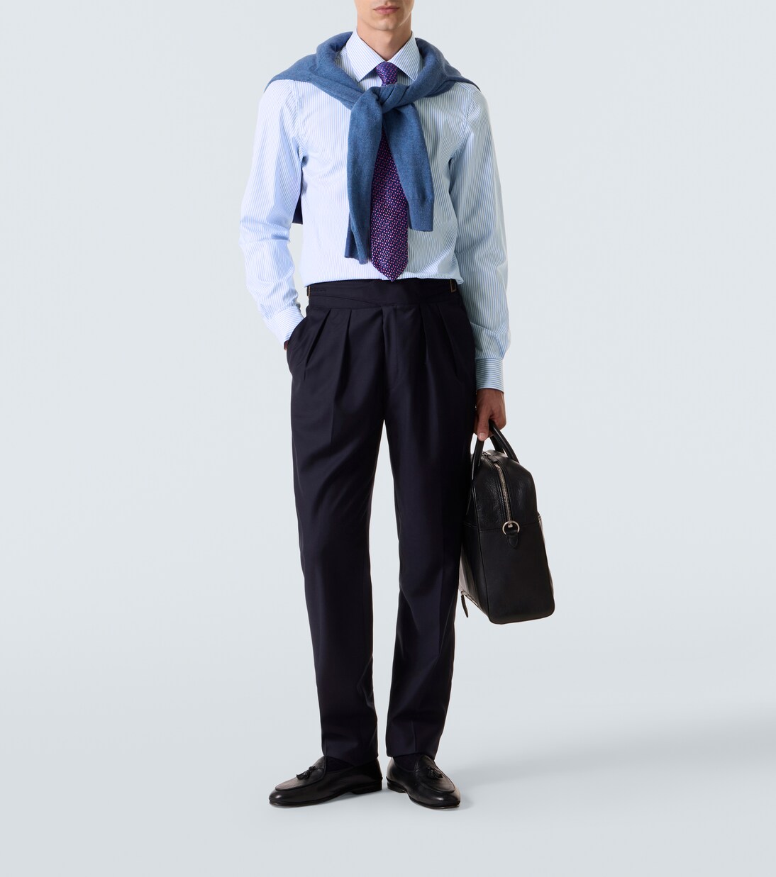 Striped cotton poplin shirt | Rubinacci