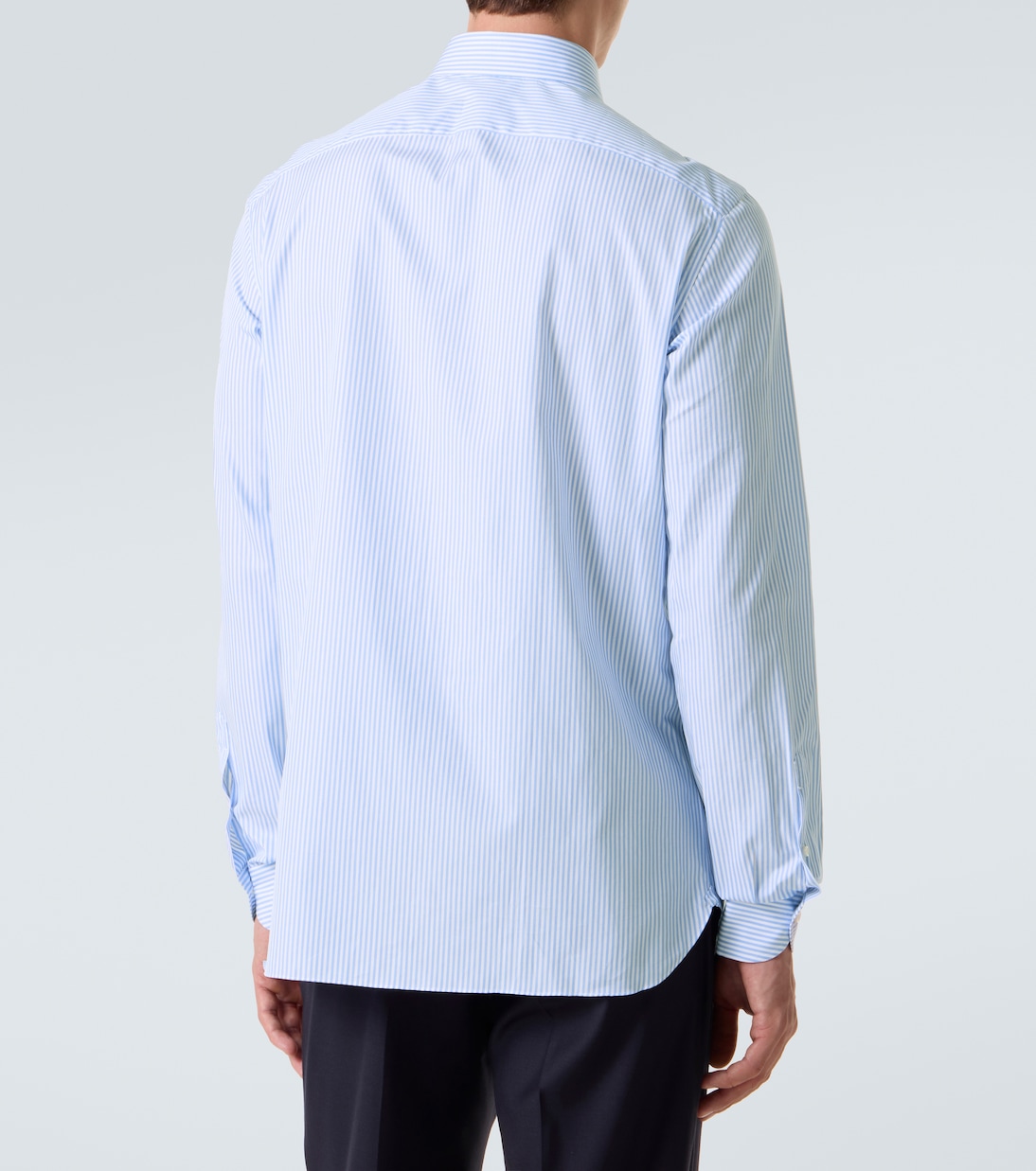 Striped cotton poplin shirt | Rubinacci