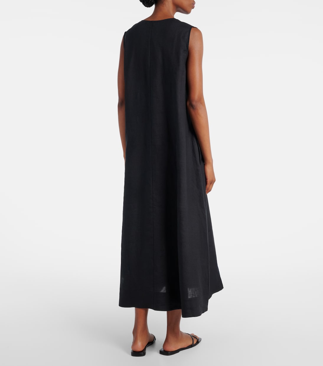 Nisha linen midi dress | Asceno