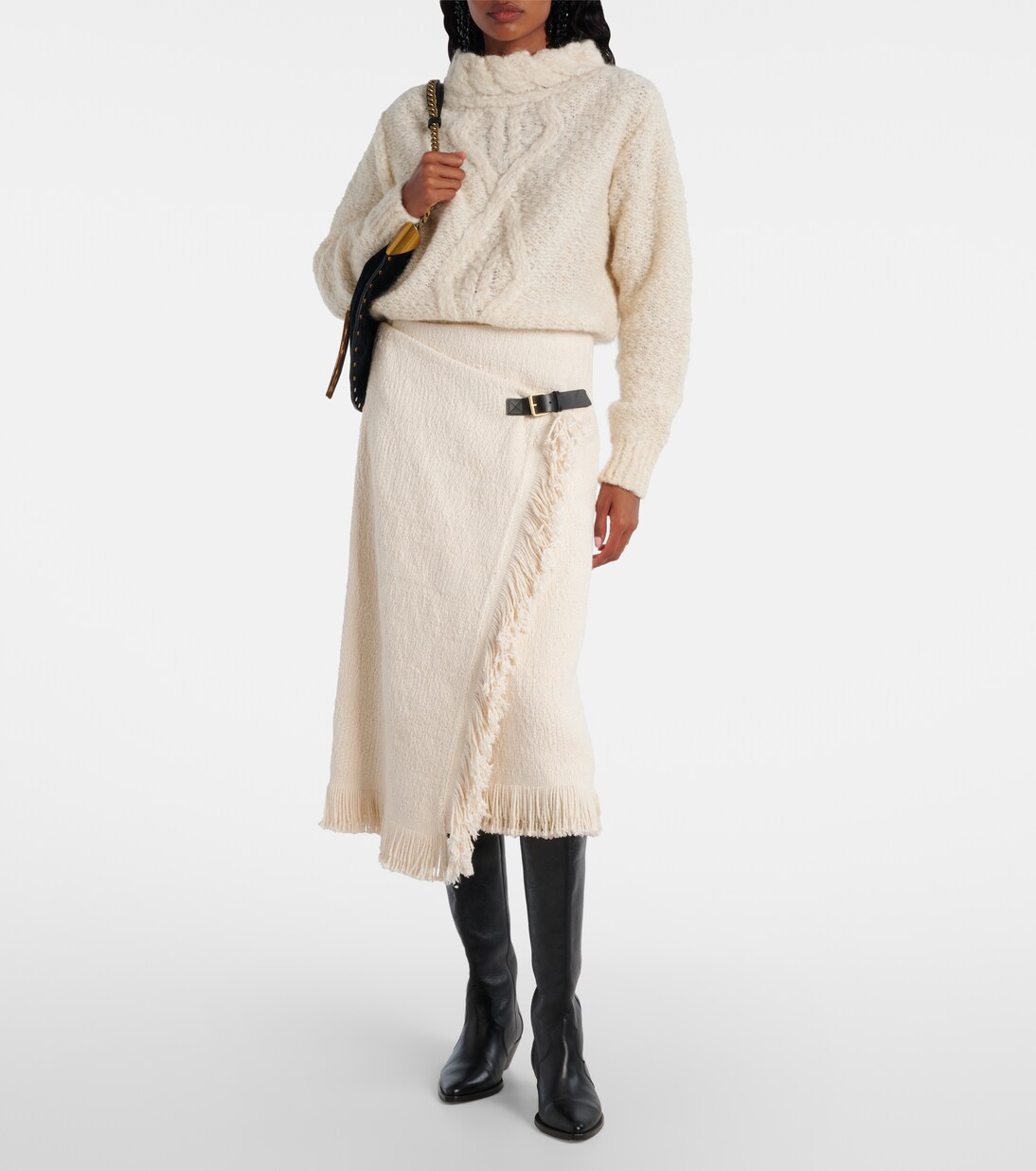 Midirock Galla aus Baumwolle und Leinen | Isabel Marant